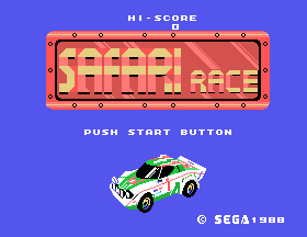 Safari Race Title Screen